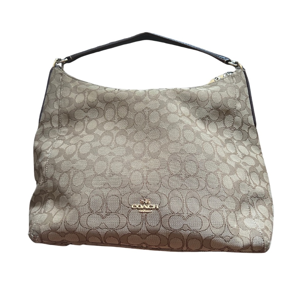 Coach Beige Signature Hobo Bag